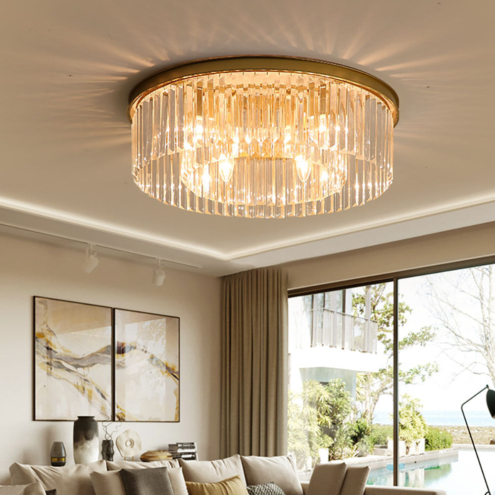 Modern Round Ceiling Light – Fixed Flush Mount LED Fixture