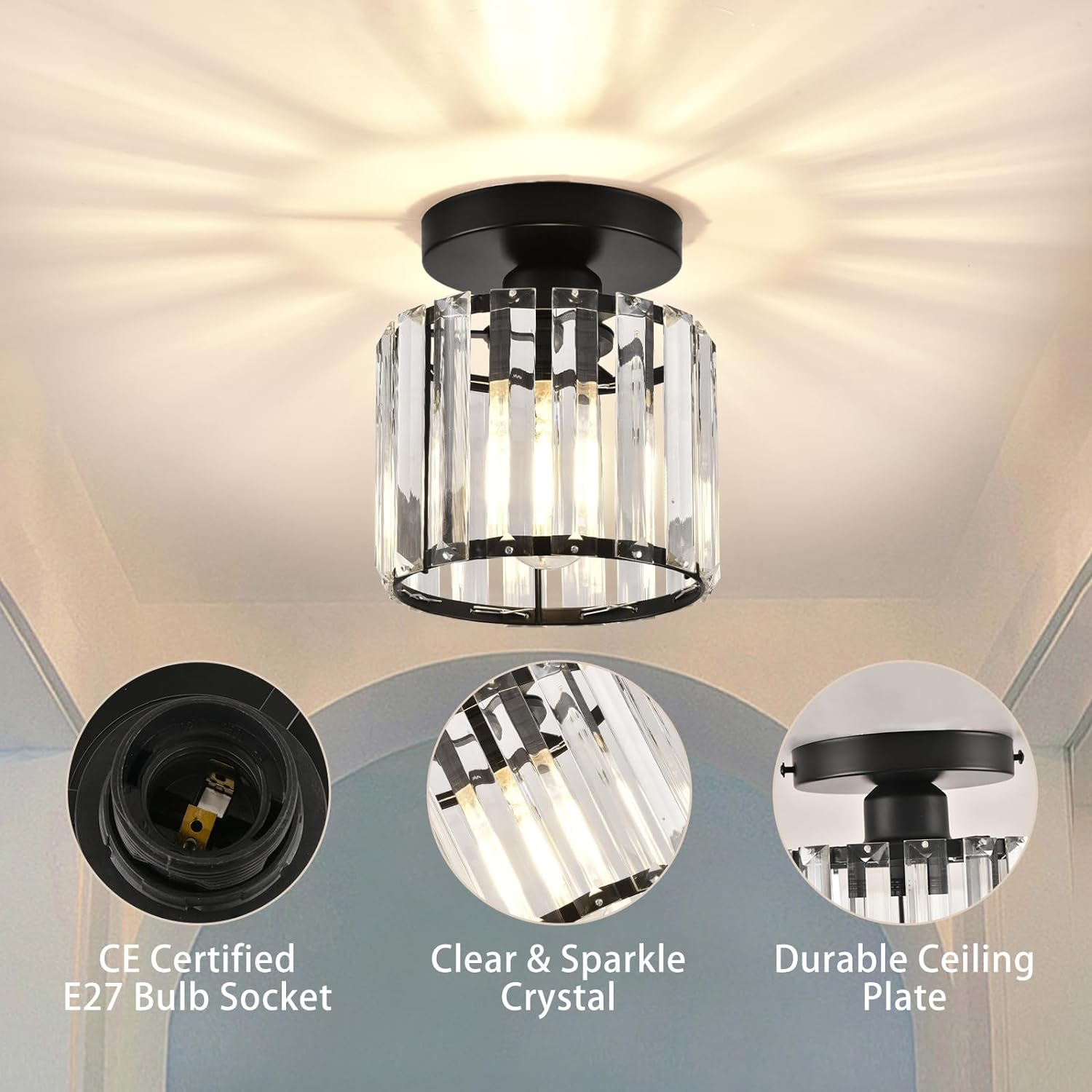 Modern Square Ceiling Light – Flush Mount LED Fixture