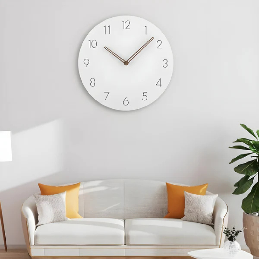 Modern Round Wall Clock – Silent Non-Ticking Timepiece