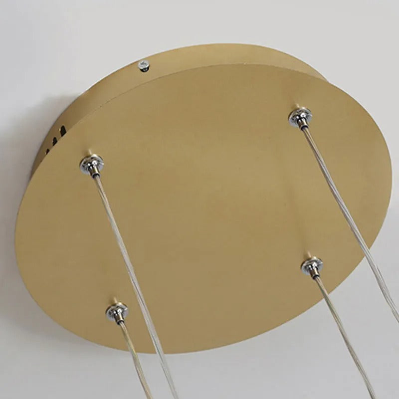 Modern Large Pendant Lights White Metal Tir-Circle