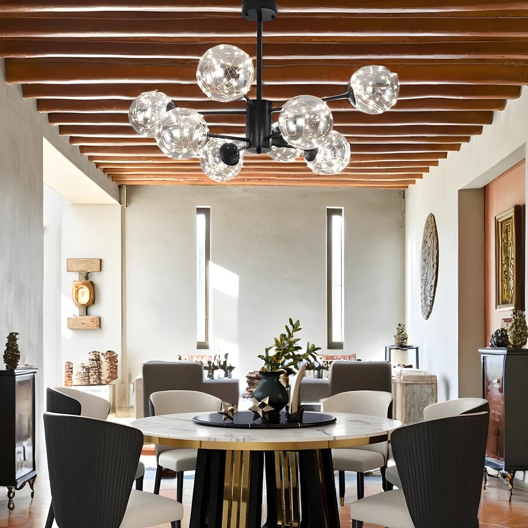 Glass Globe Chandelier
