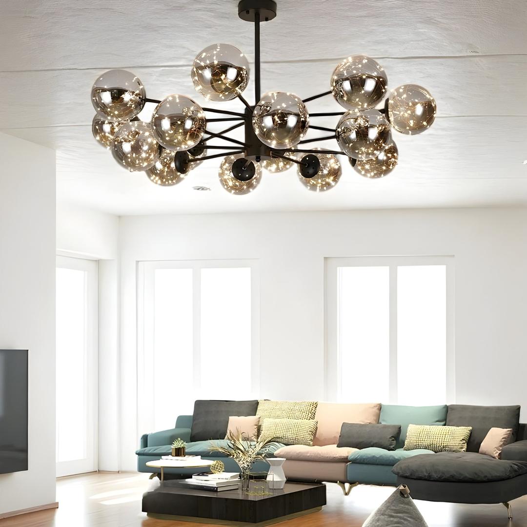 Glass Globe Chandelier