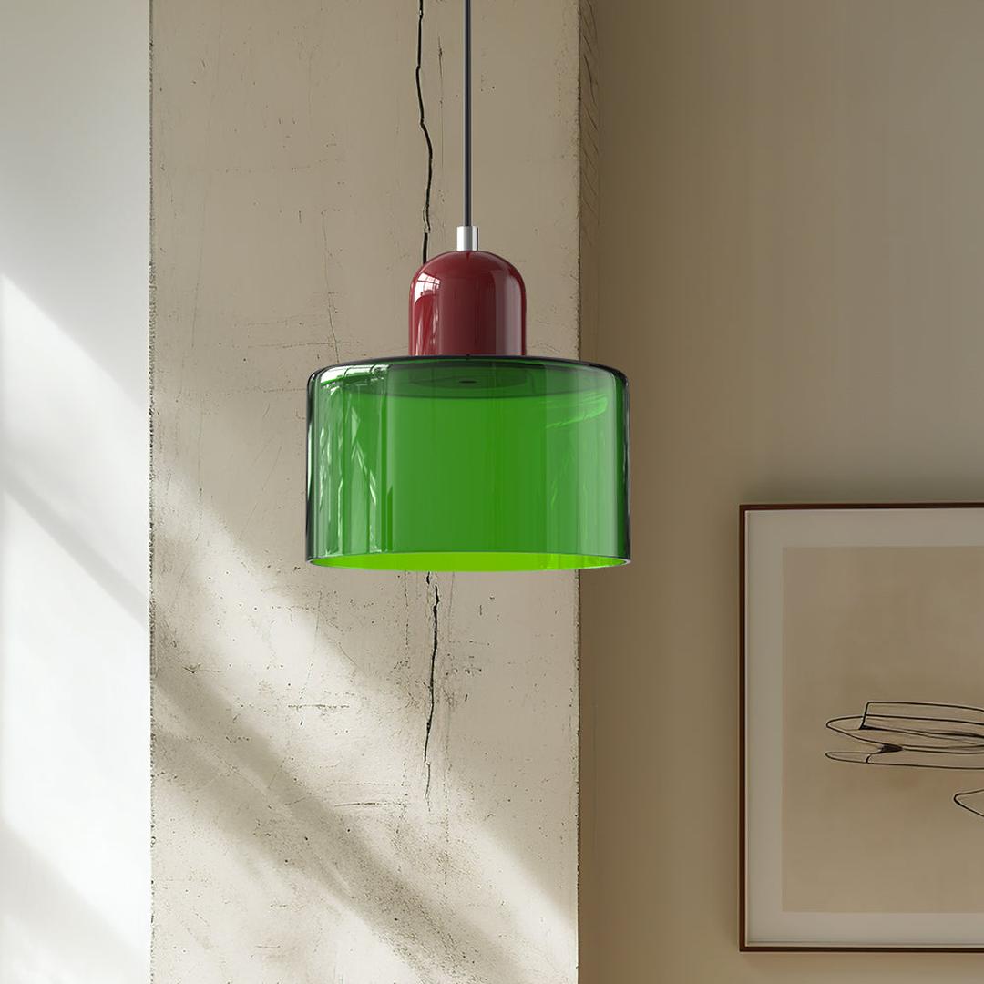 Bauhaus-Style Glass Pendant Lamp