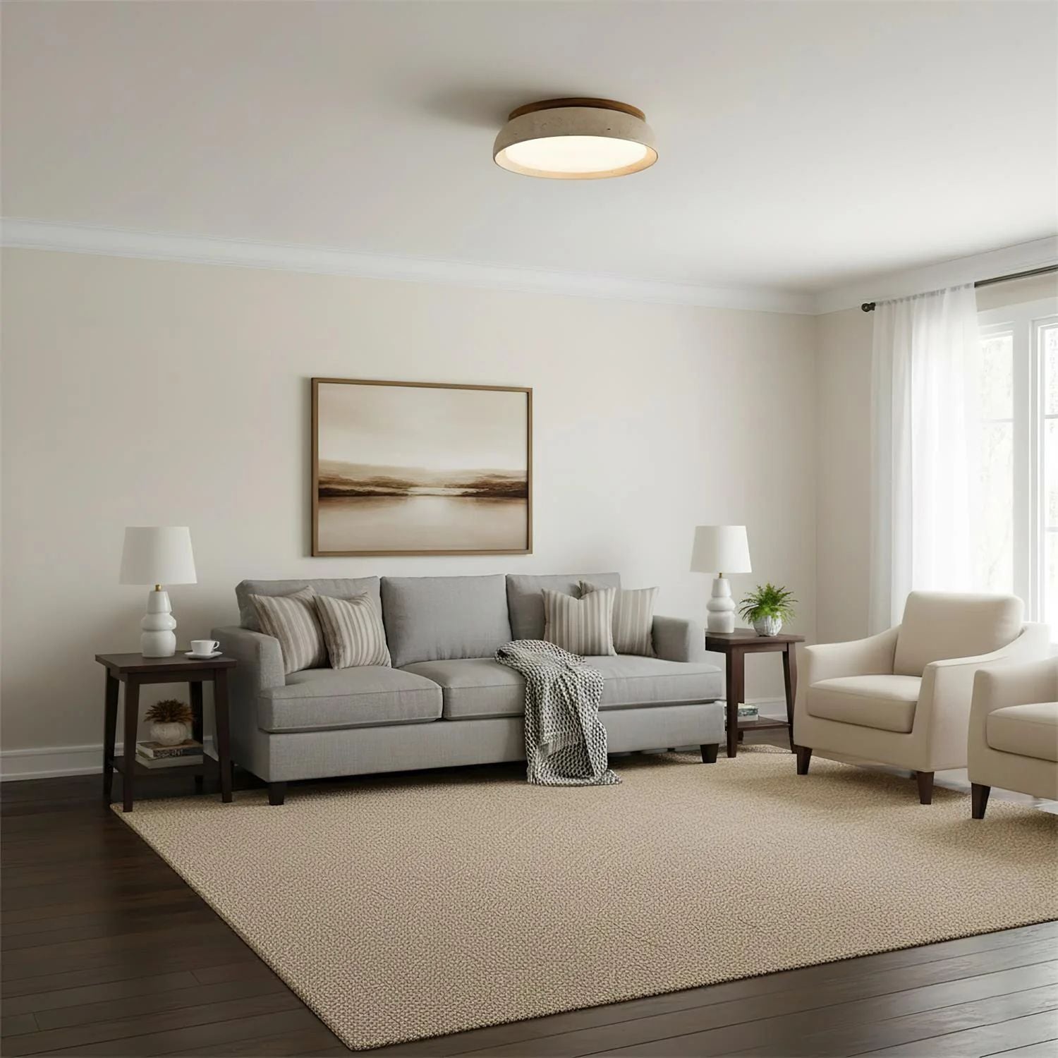 Modern Ceiling Light – Round Flush Mount