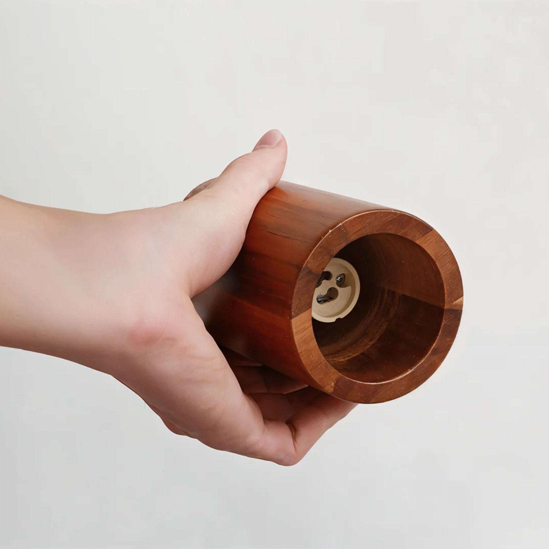 Solid Wood Cylinder Pendant Light - Minimalist Finish