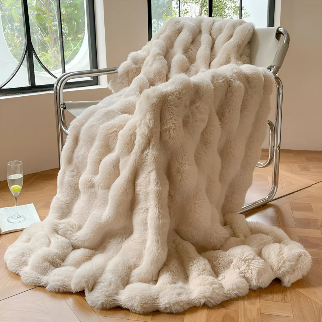 Heavyweight All-Season Fleece Throw – High-Thermal Sofa Blanket
