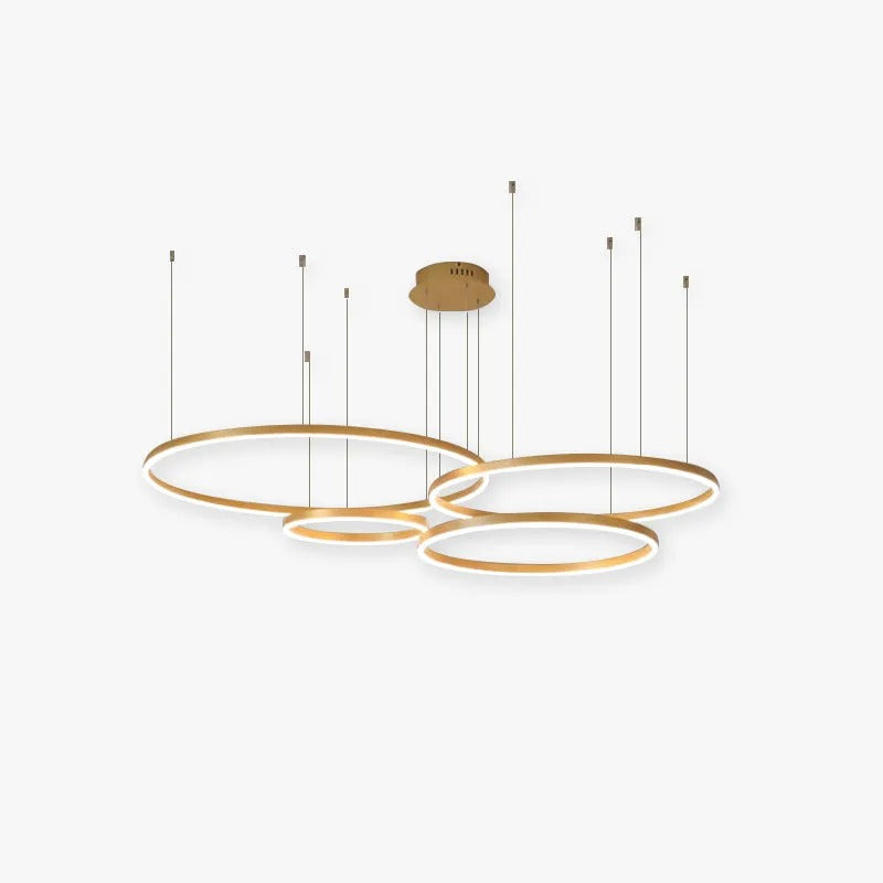 Modern Large Pendant Lights White Metal Tir-Circle