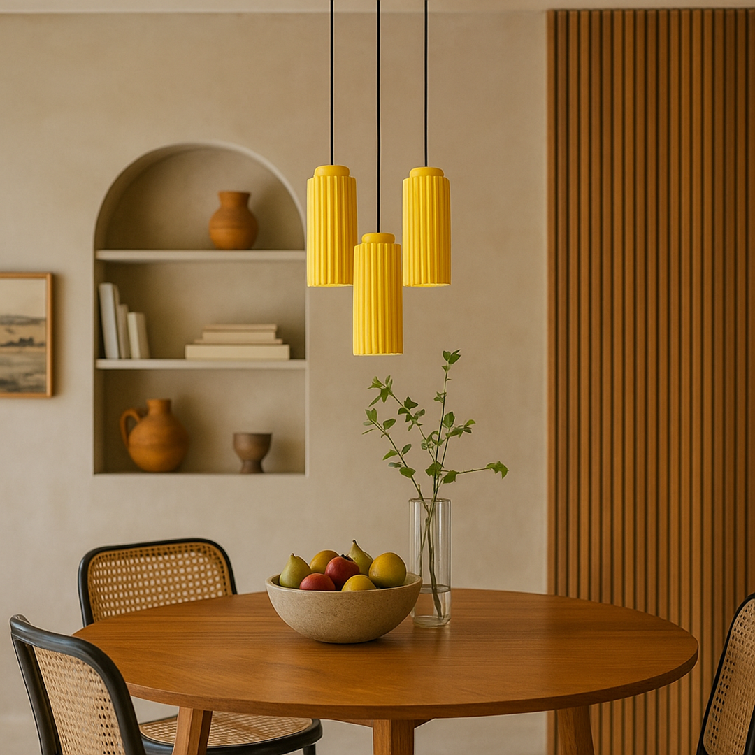 Metal and glass pendant lamp | Scandinavian design