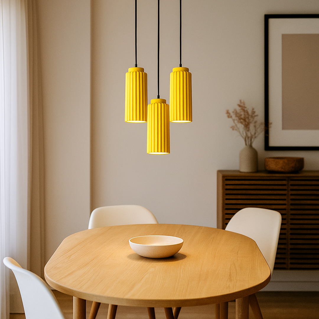 Metal and glass pendant lamp | Scandinavian design