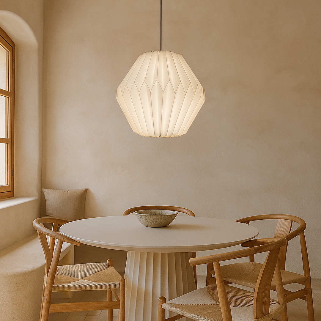 Nordic lantern with paper shade | Soft lighting