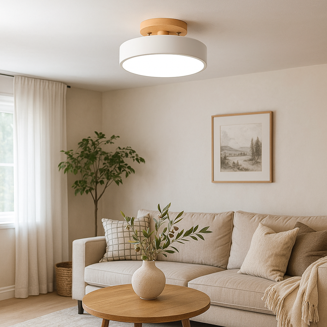 Scandinavian round ceiling lamp | Minimalist design