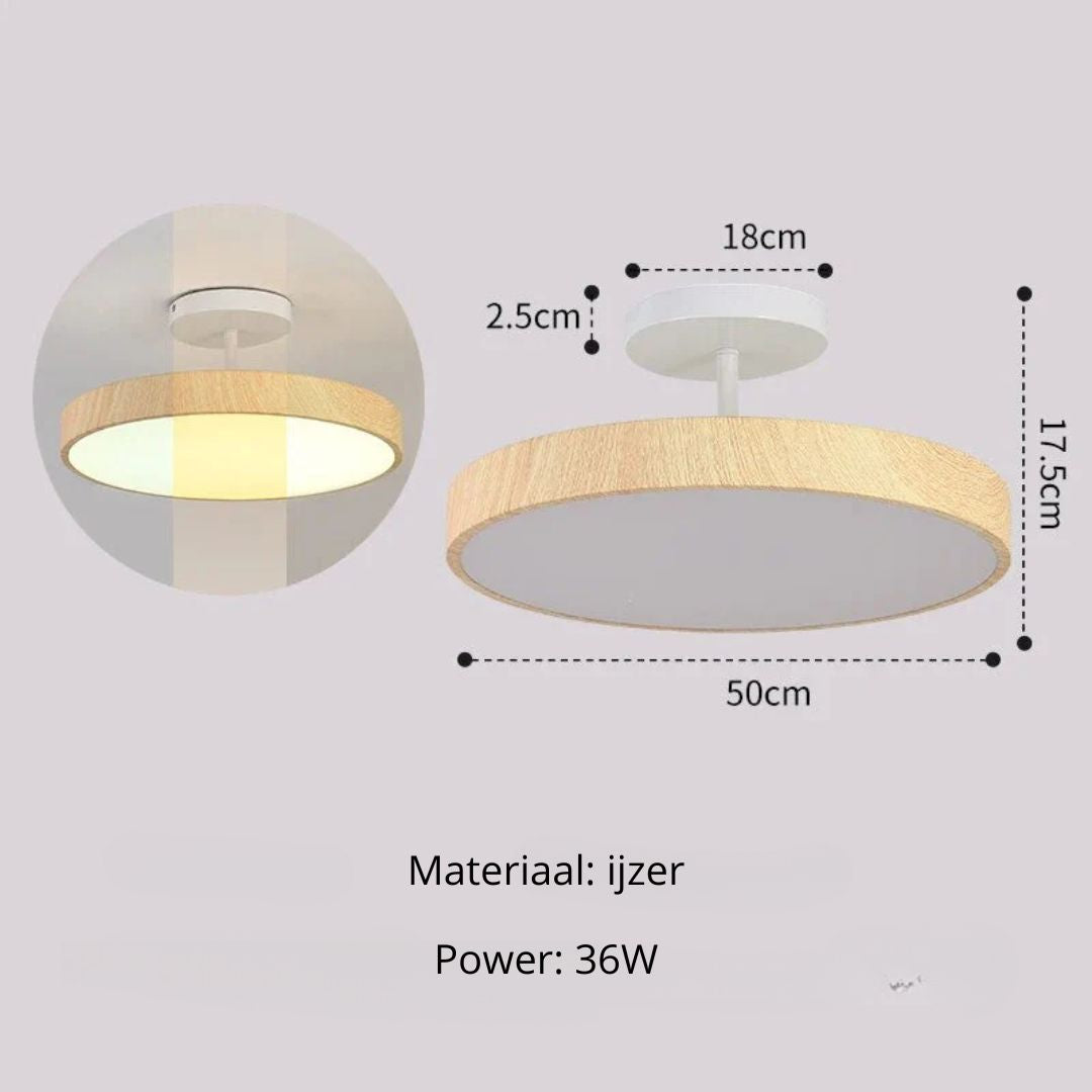 Low-Profile Circular Ceiling Light – 24W Integrated LED Luminaire