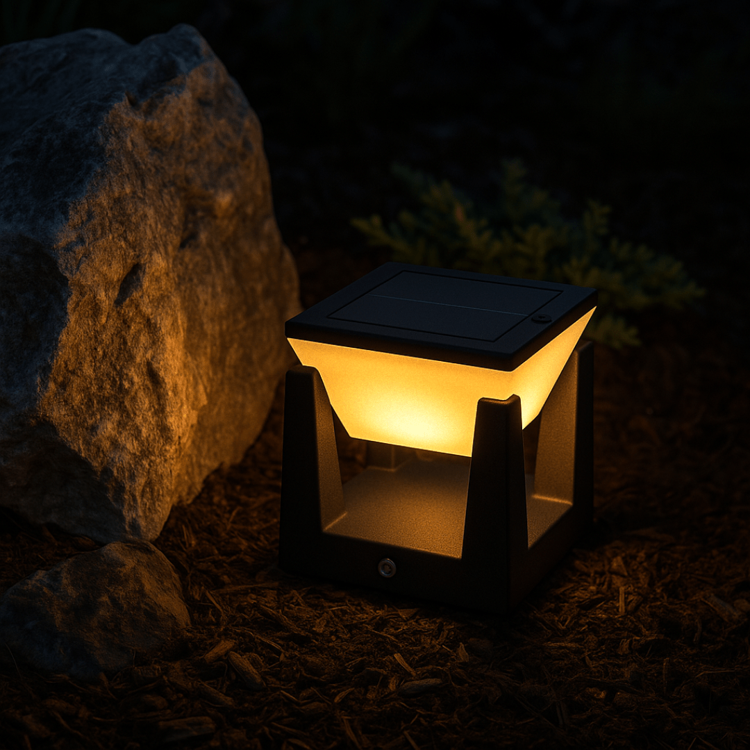 Stylish Square Outdoor Solar Lamp