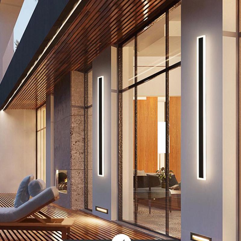 Modern Linear Outdoor Wall Lamp