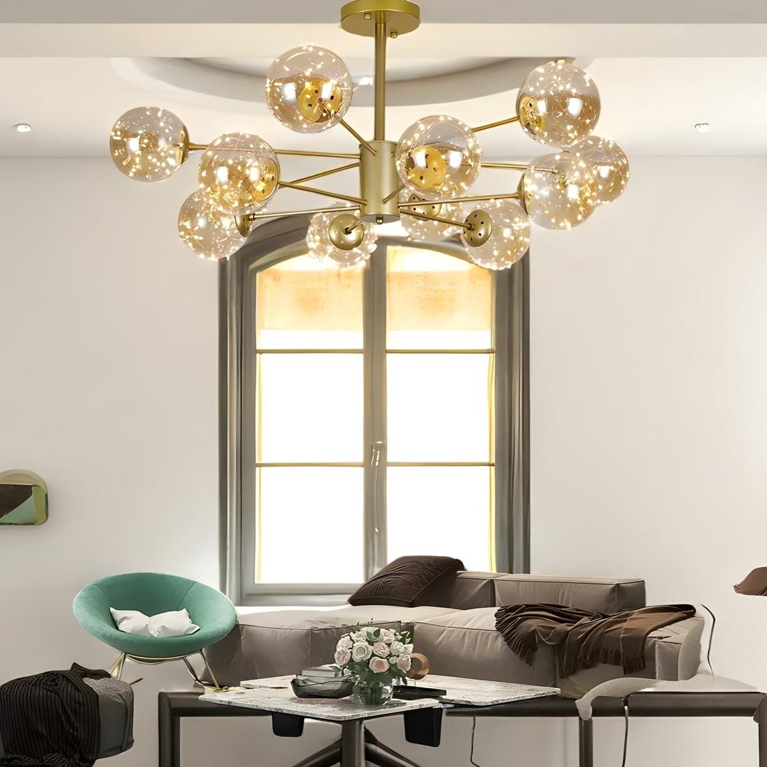 Glass Globe Chandelier