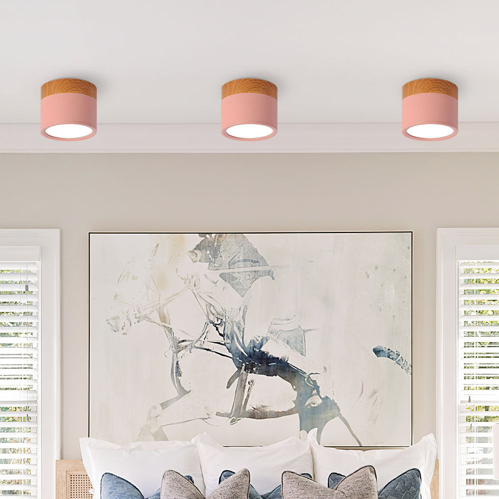 Small Cylinder Flush Mount Ceiling Light