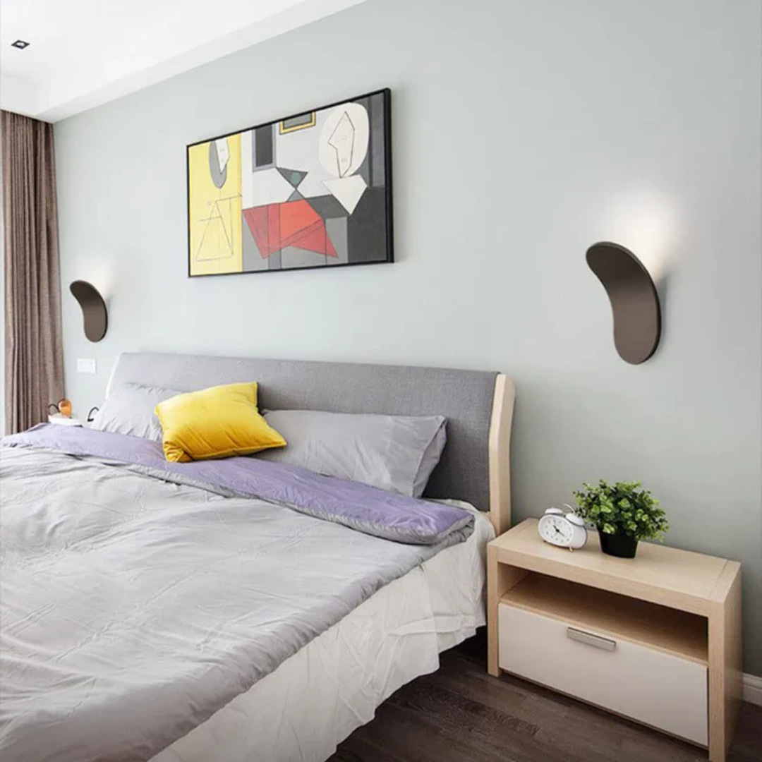 Modern Scandinavian Wall Lamp - Natural Wood and Metal Sconce