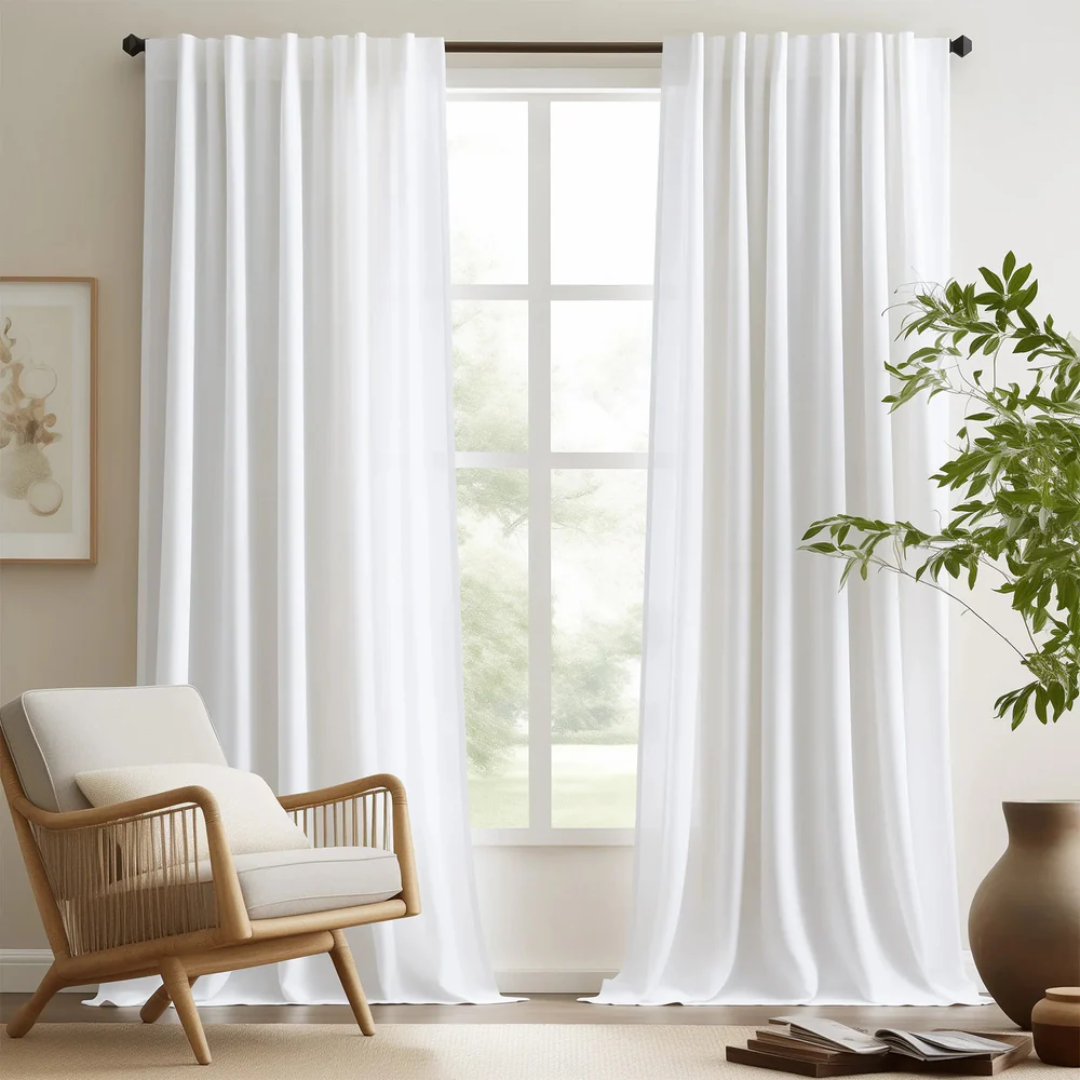 Pinch Pleat Linen Curtain