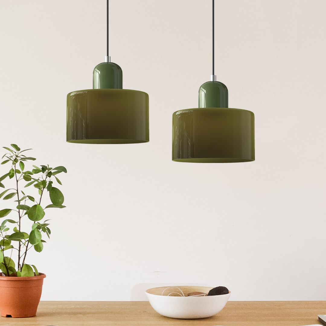 Bauhaus-Style Glass Pendant Lamp