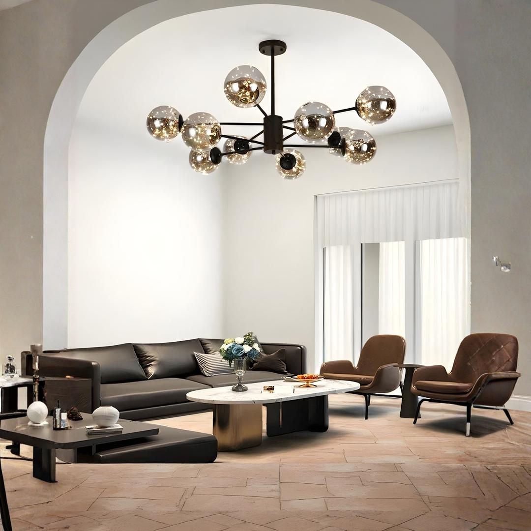 Glass Globe Chandelier
