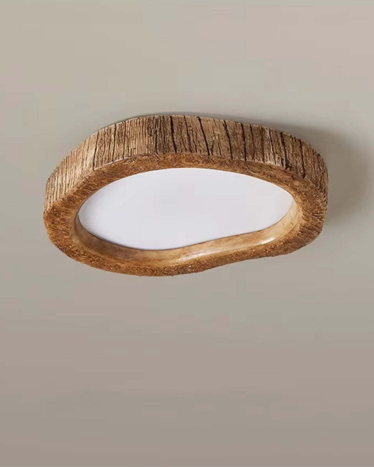 Halo Ceiling Lamp Made of Solid Wood