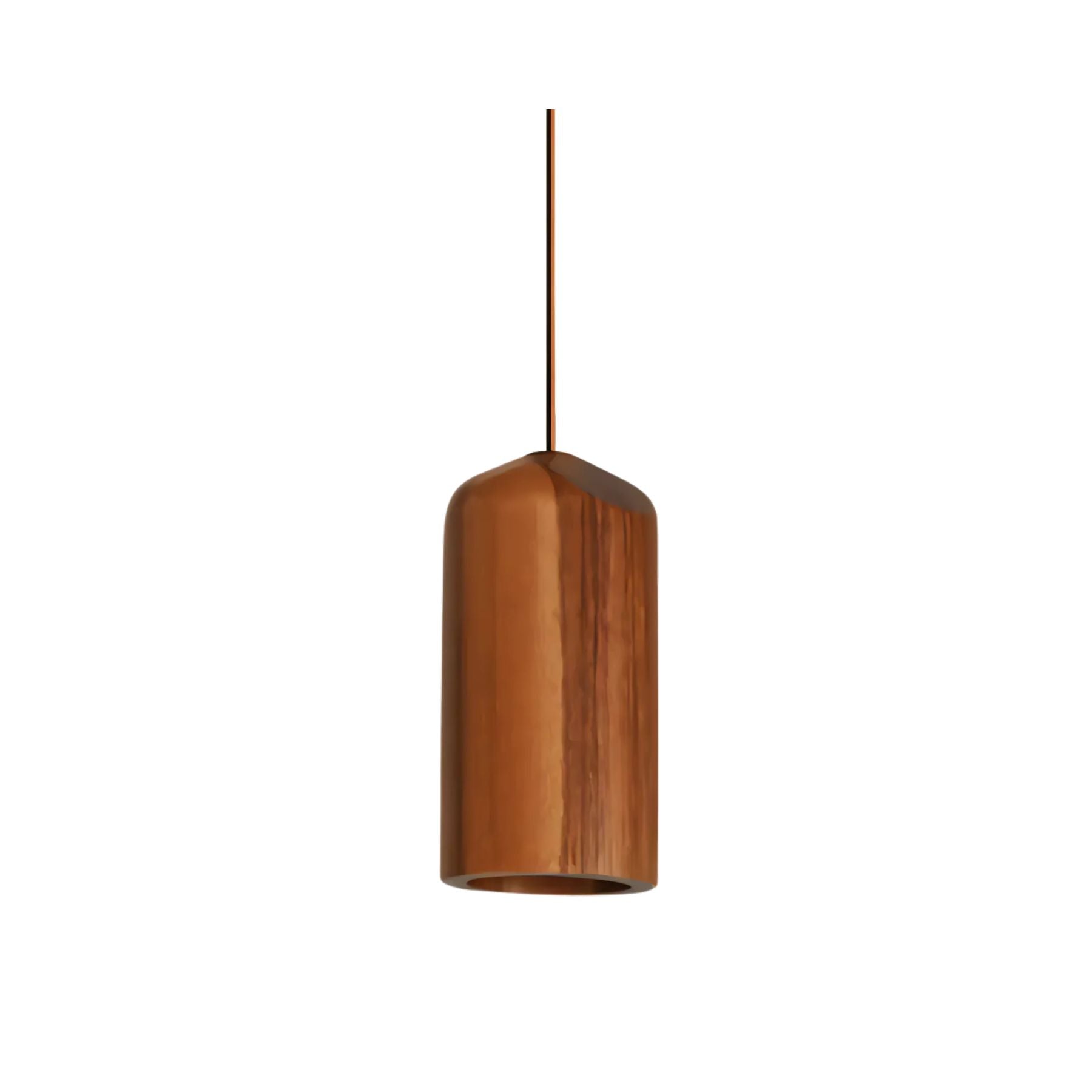 Solid Wood Cylinder Pendant Light - Minimalist Finish