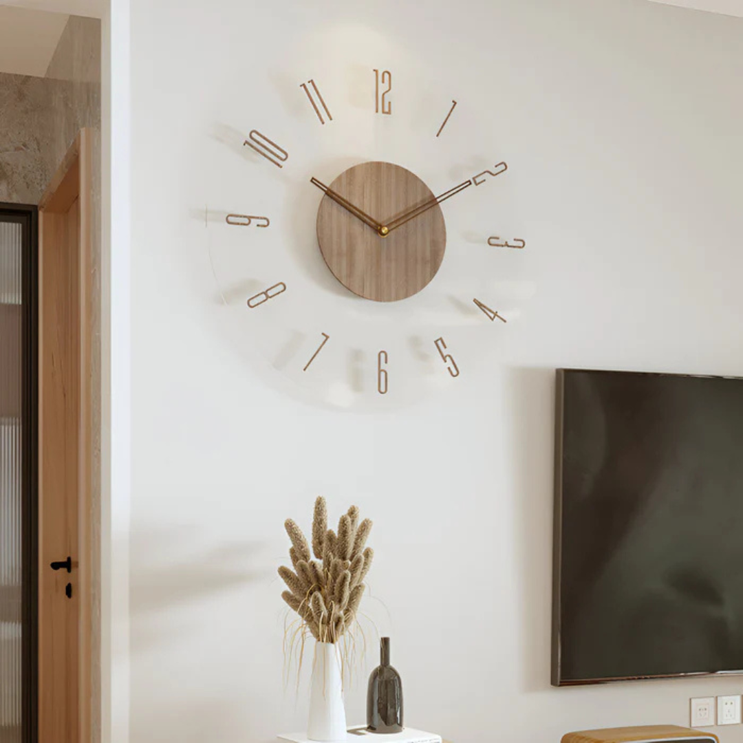Modern 30cm Wooden Ceiling Clock