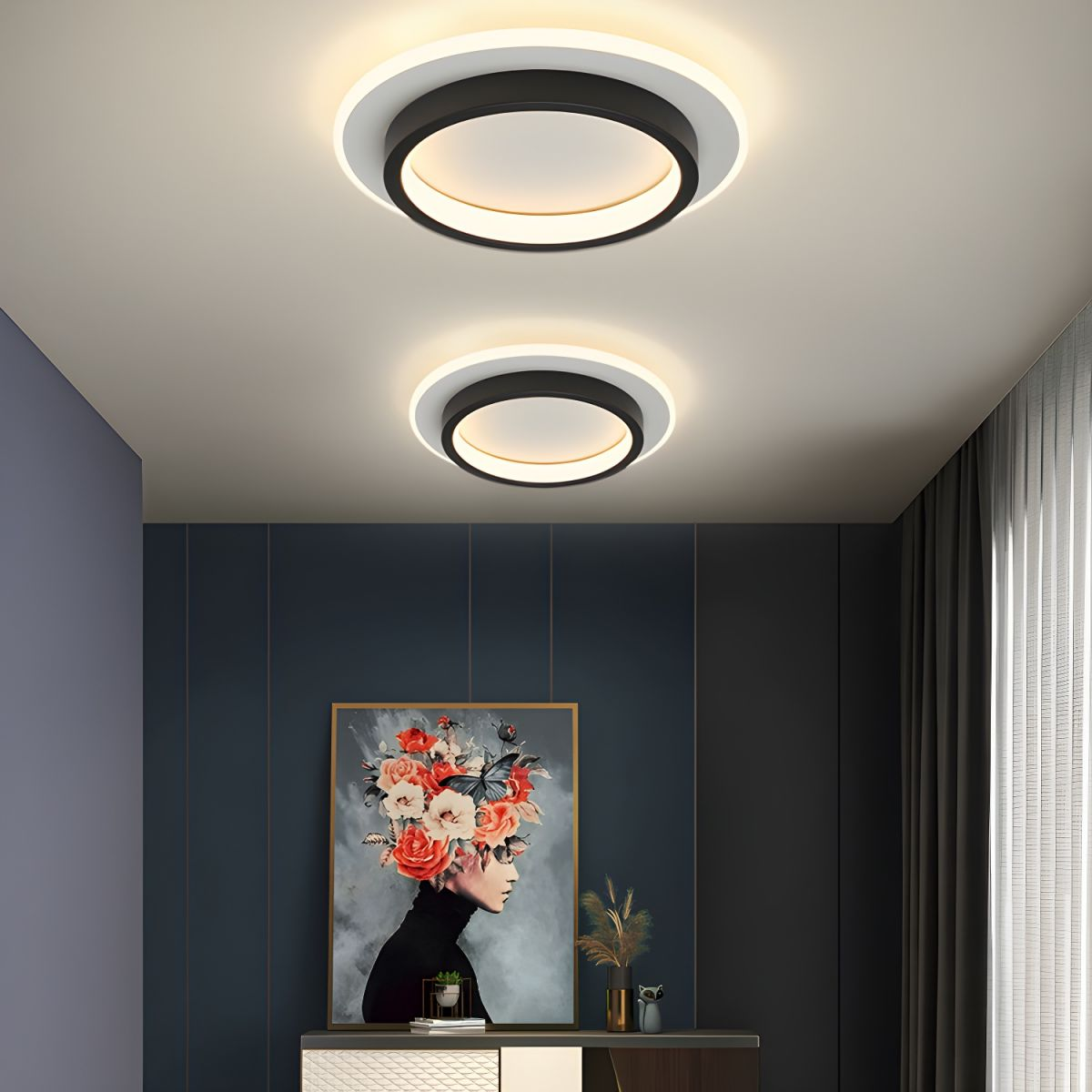Round LED Ceiling Light - Slim Flush Mount Light