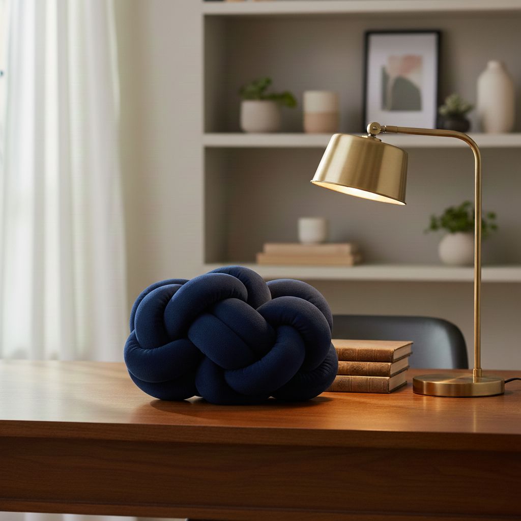 Suede Gaelic Knot Pillow