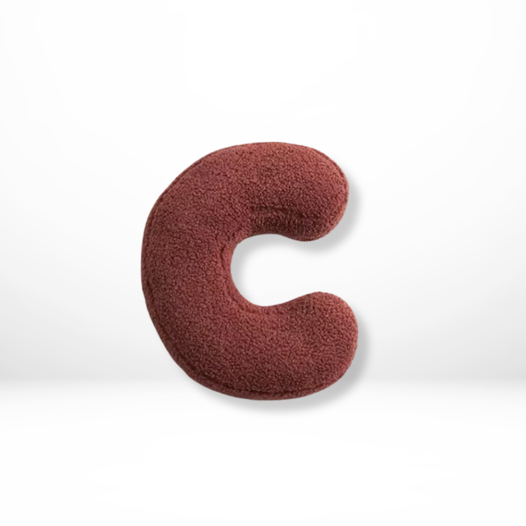 Alphabet Velvet Cushion – Letters A-Z Personalized Throw Pillow