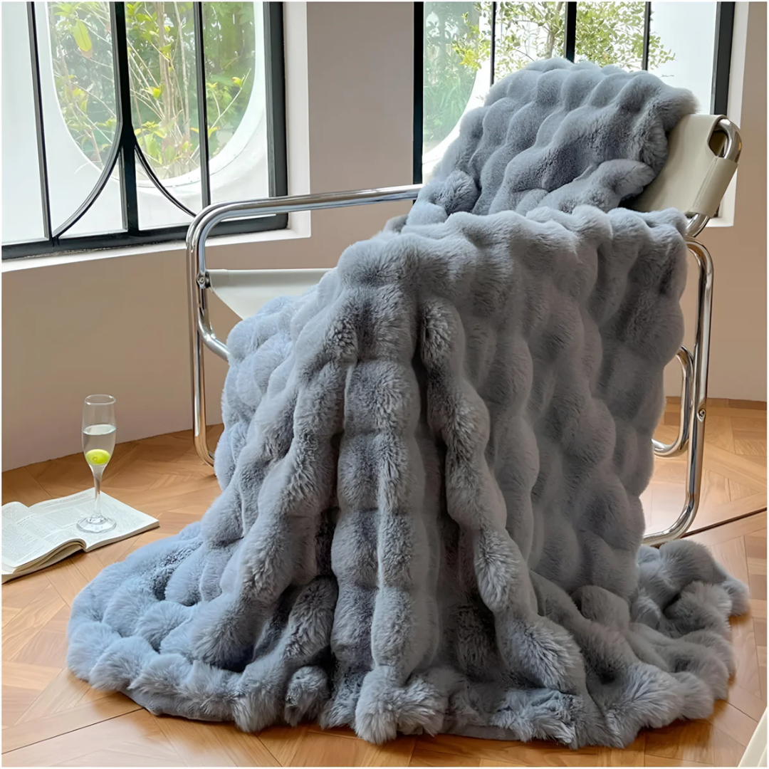 Heavyweight All-Season Fleece Throw – High-Thermal Sofa Blanket