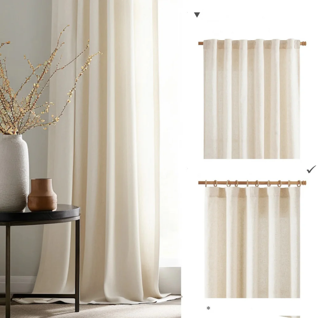 Pinch Pleat Linen Curtain