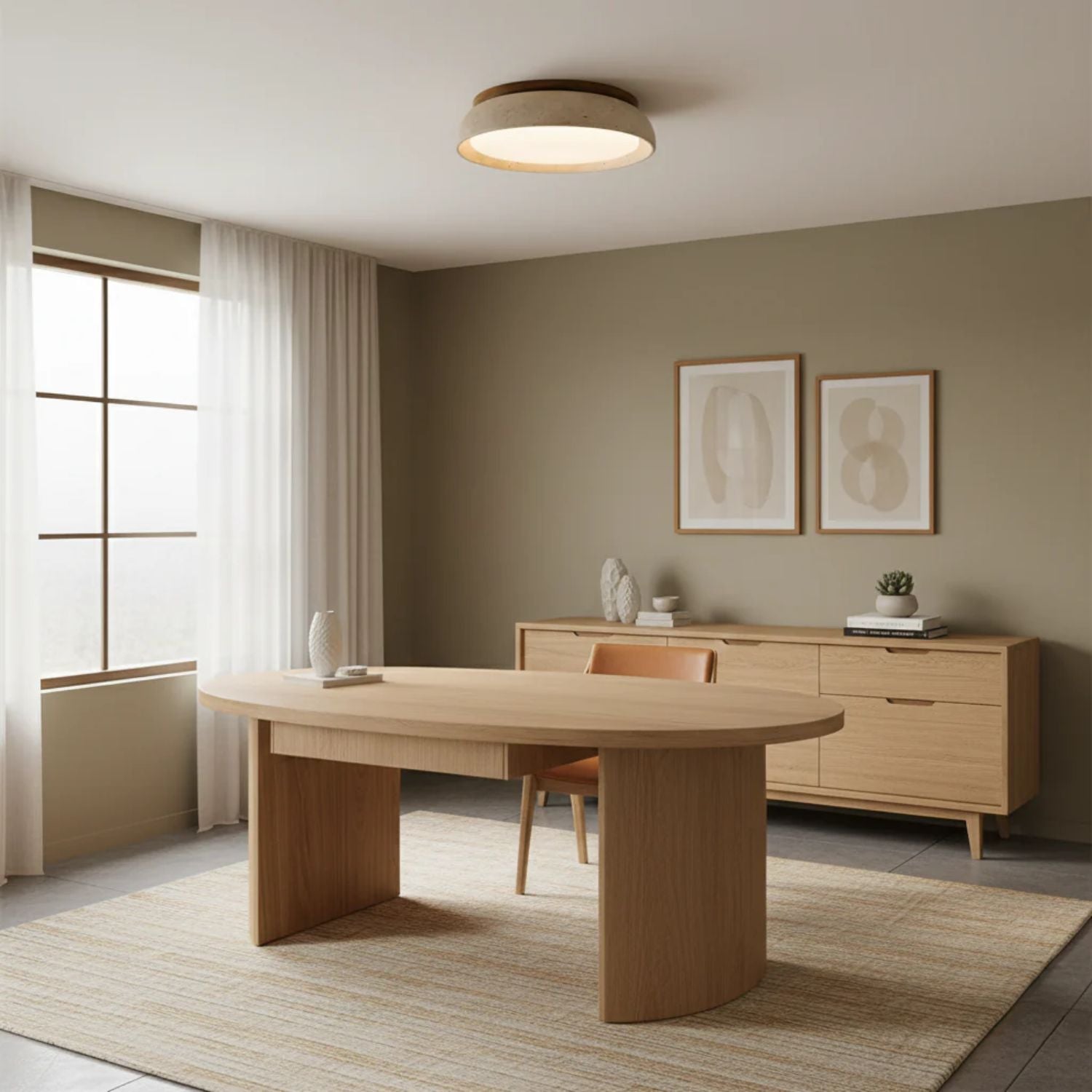 Modern Ceiling Light – Round Flush Mount