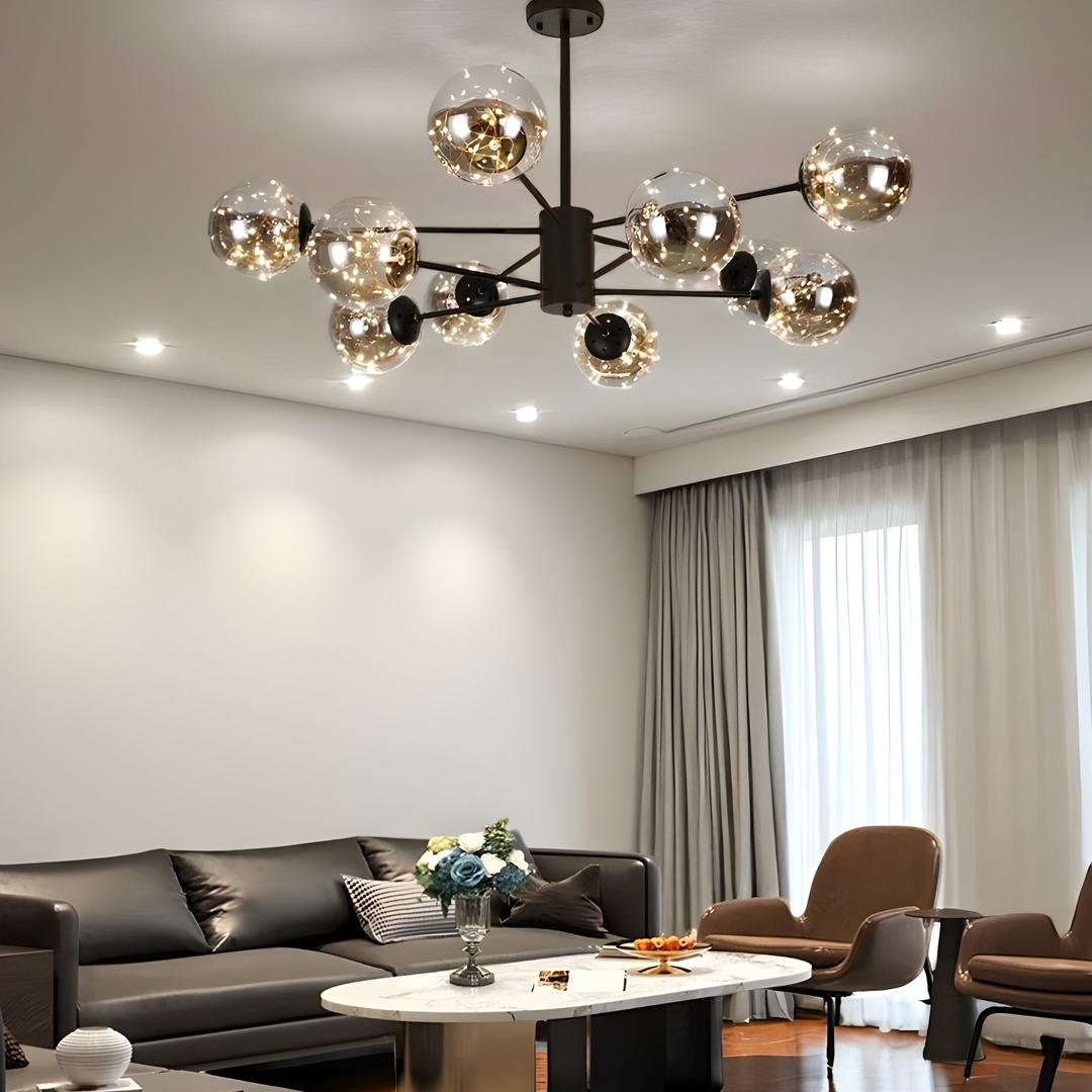 Glass Globe Chandelier