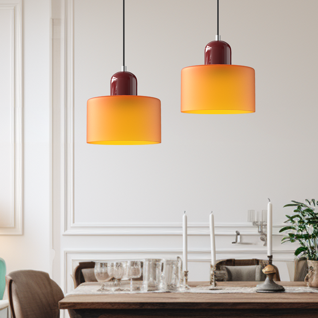 Bauhaus-Style Glass Pendant Lamp