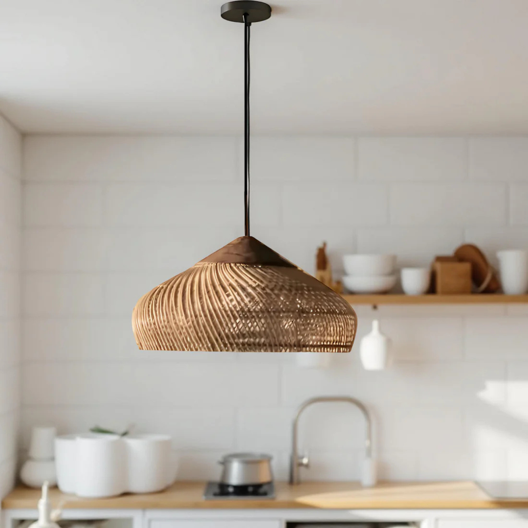 Rattan Boho Pendant Light