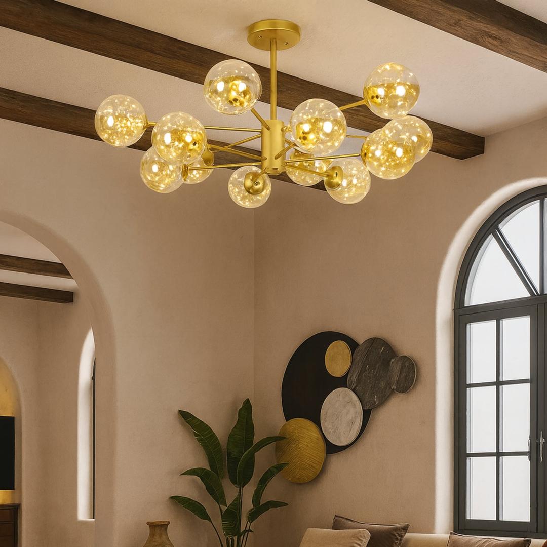 Glass Globe Chandelier