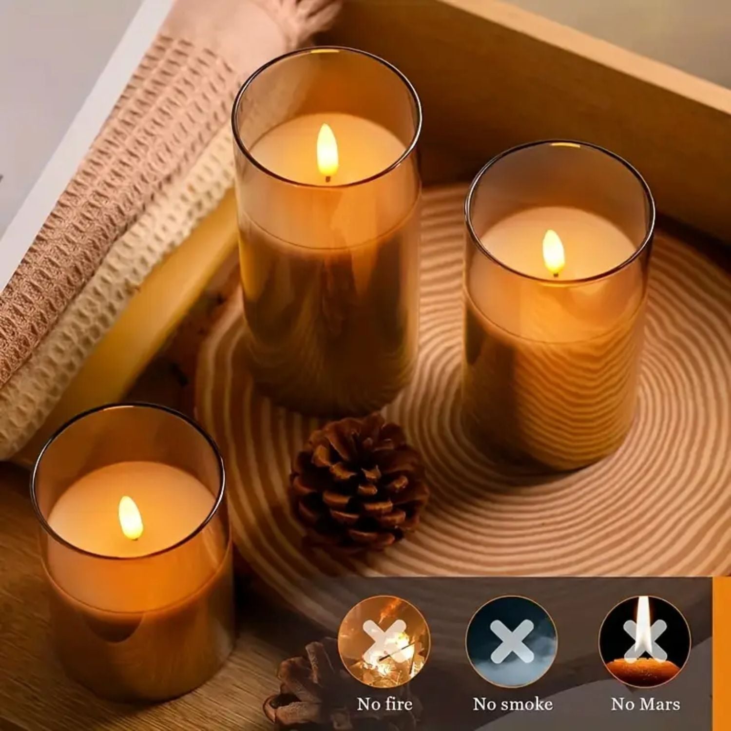 Flameless LED Wax Candles