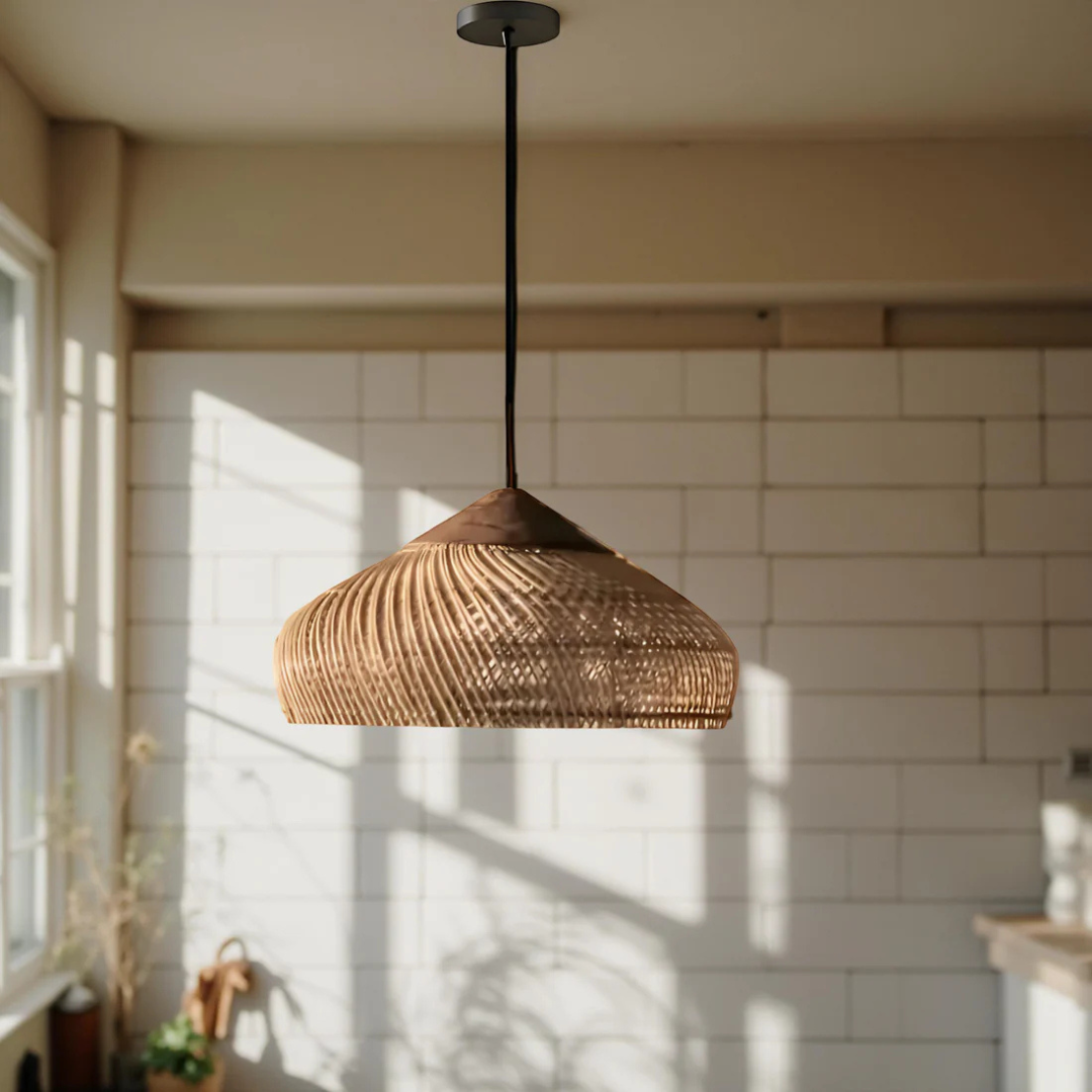 Rattan Boho Pendant Light