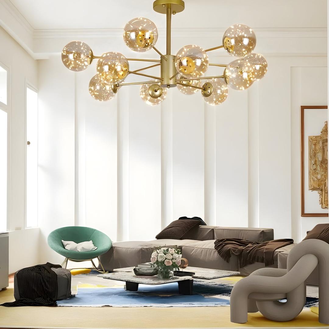 Glass Globe Chandelier