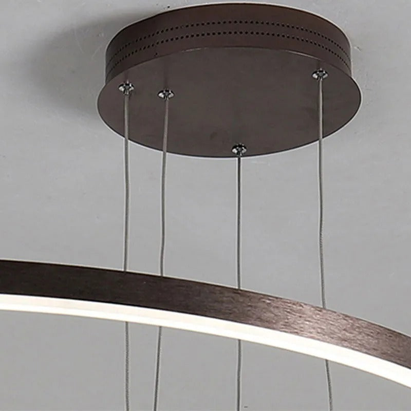 Modern Large Pendant Lights White Metal Tir-Circle