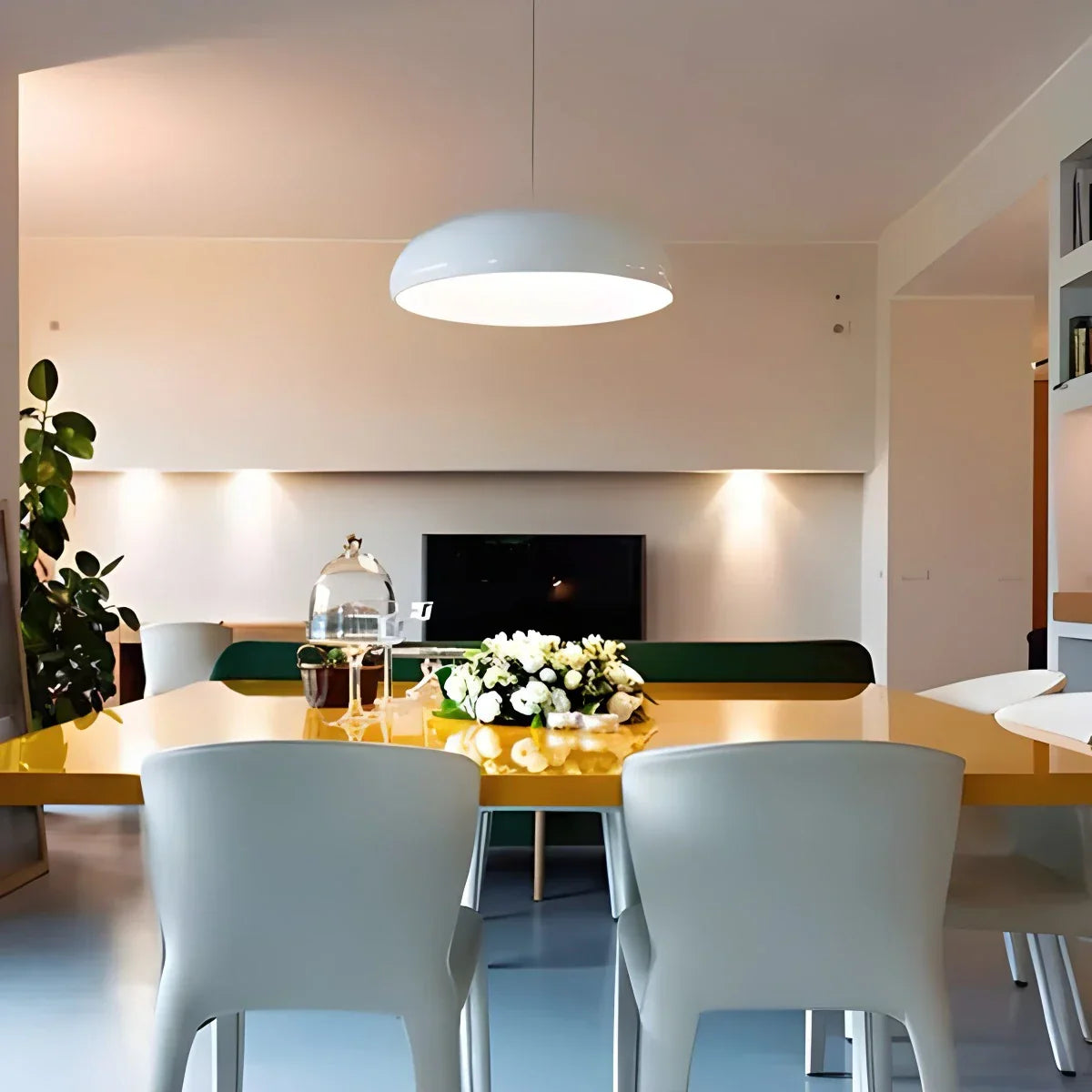 Minimalist Sleek Pendant Lamp - Contemporary Round Ceiling Light