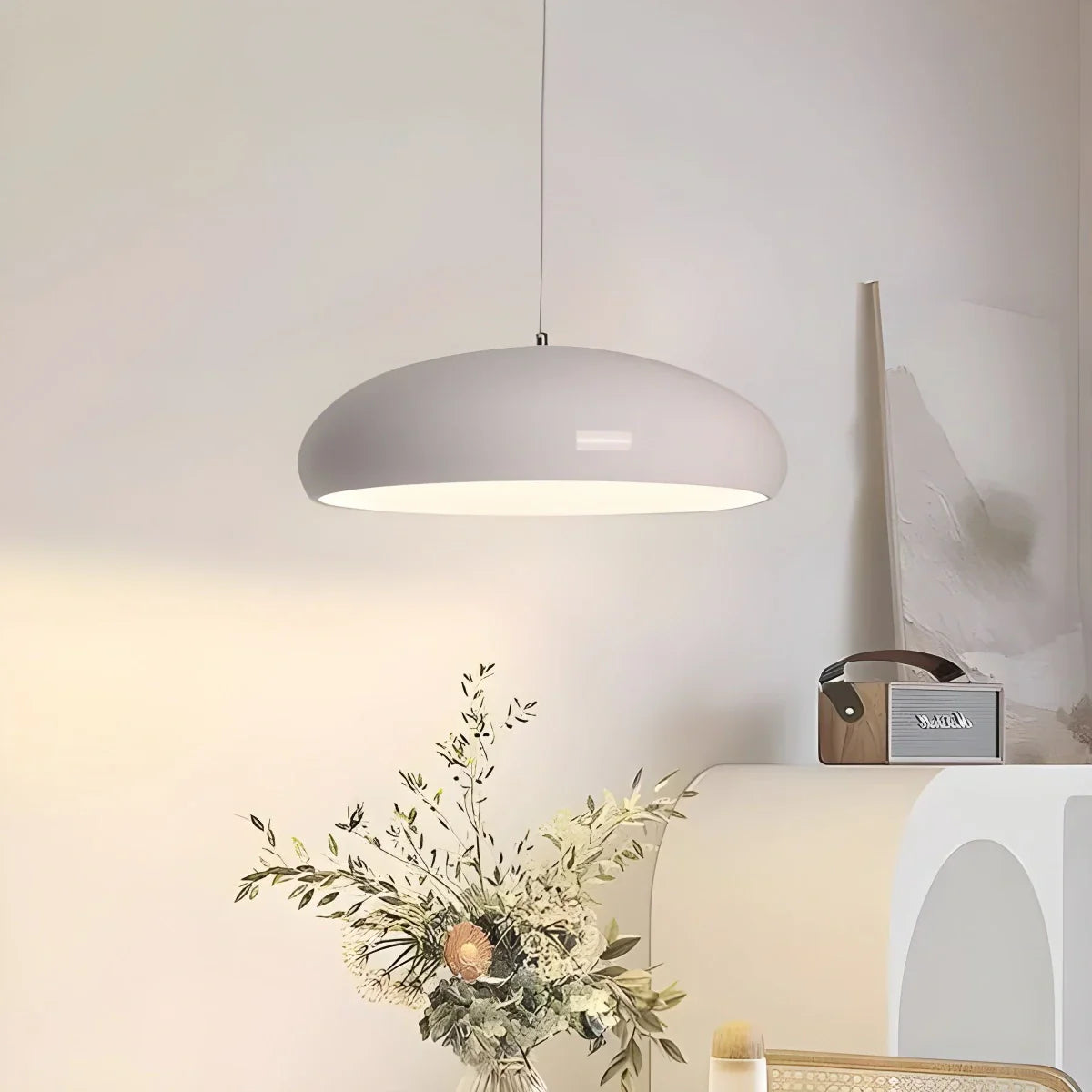 Minimalist Sleek Pendant Lamp - Contemporary Round Ceiling Light