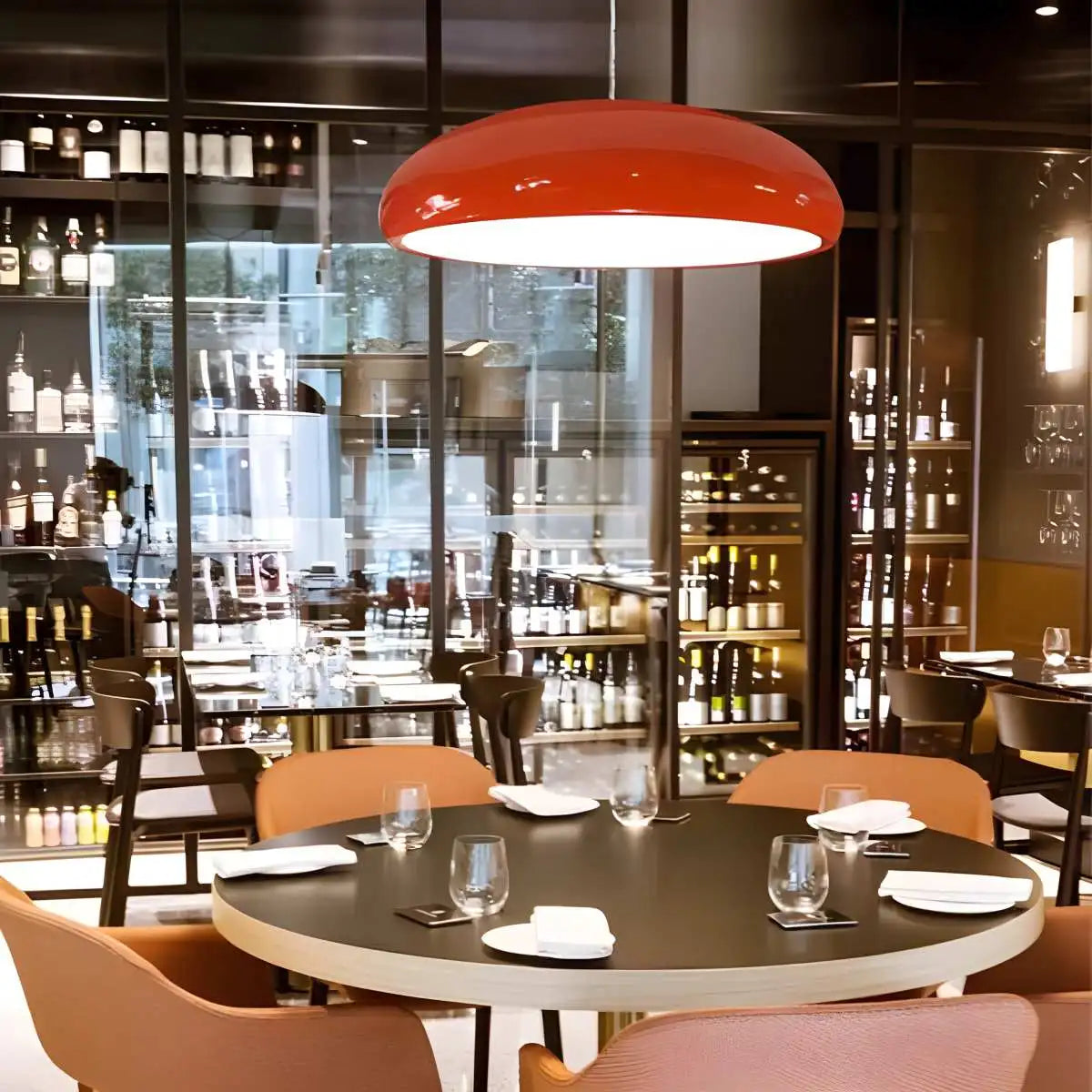 Minimalist Sleek Pendant Lamp - Contemporary Round Ceiling Light