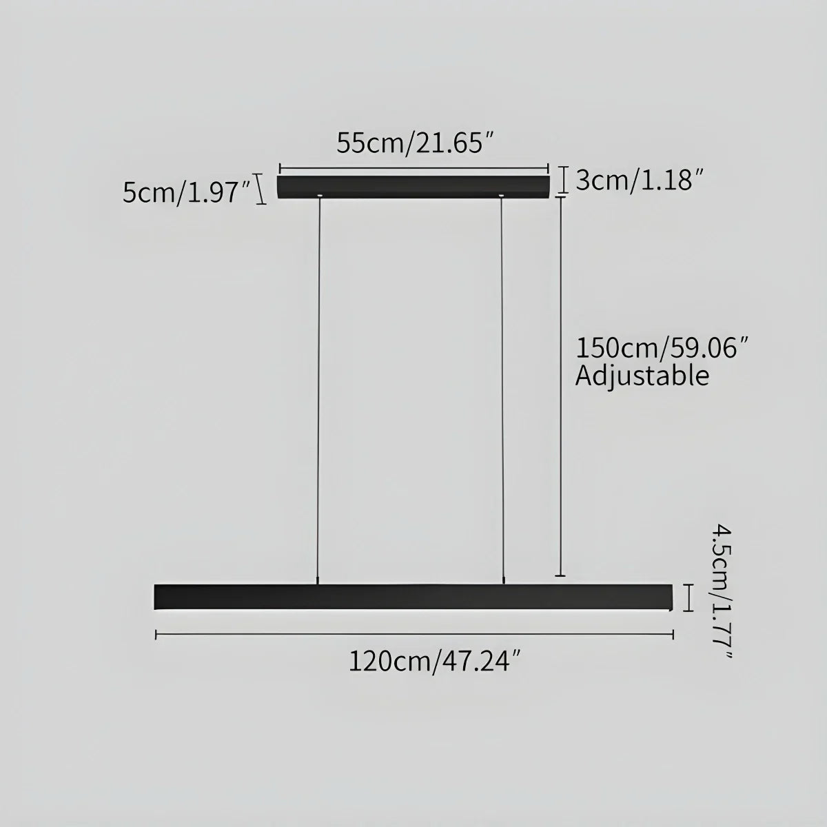 Linear Minimalistic Pendant Light