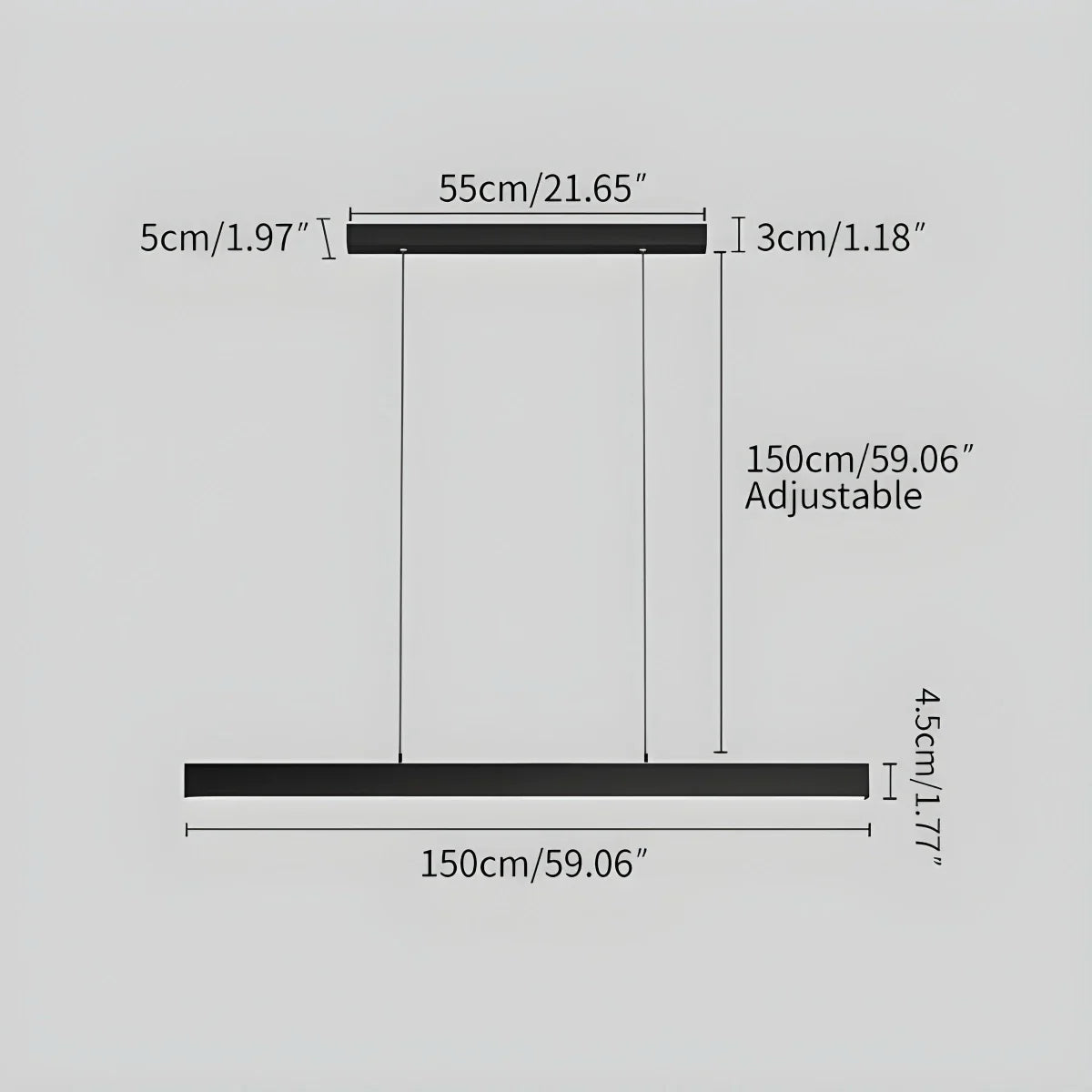 Linear Minimalistic Pendant Light