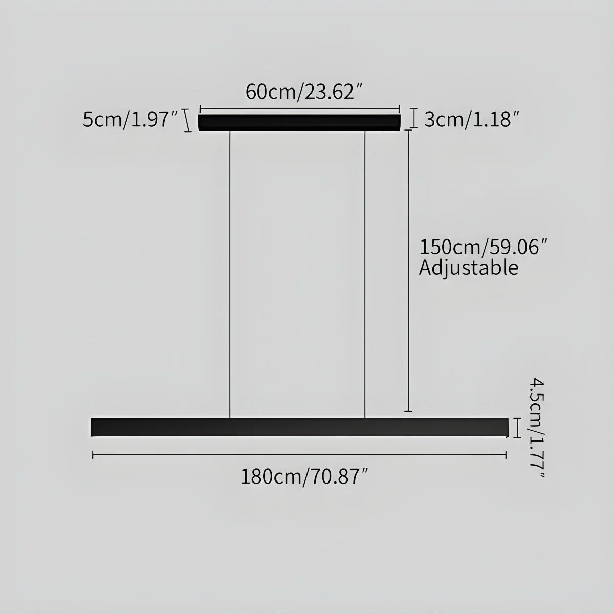 Linear Minimalistic Pendant Light