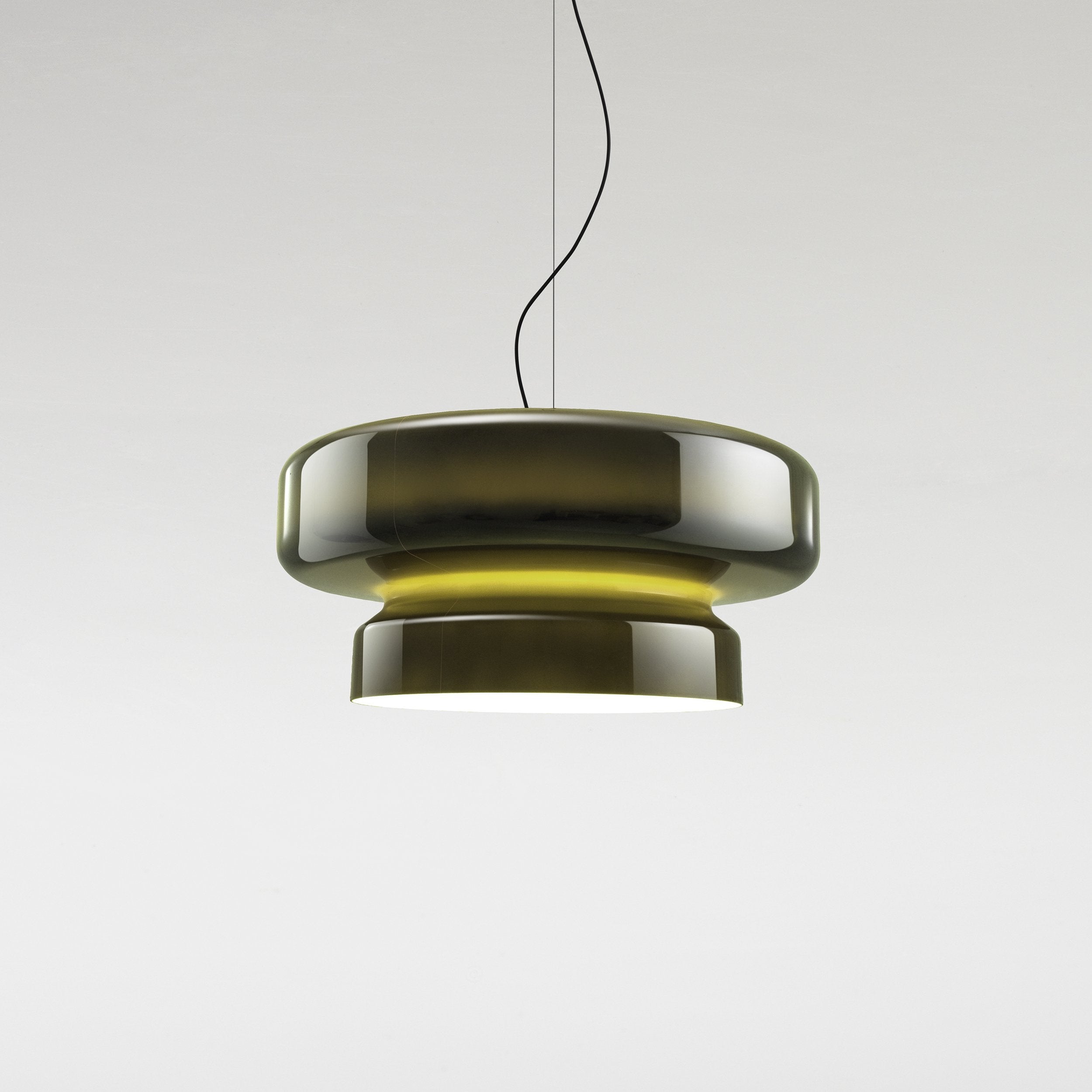 Retro Glass Pendant Light - Vintage Amber Hanging Globe Lamp