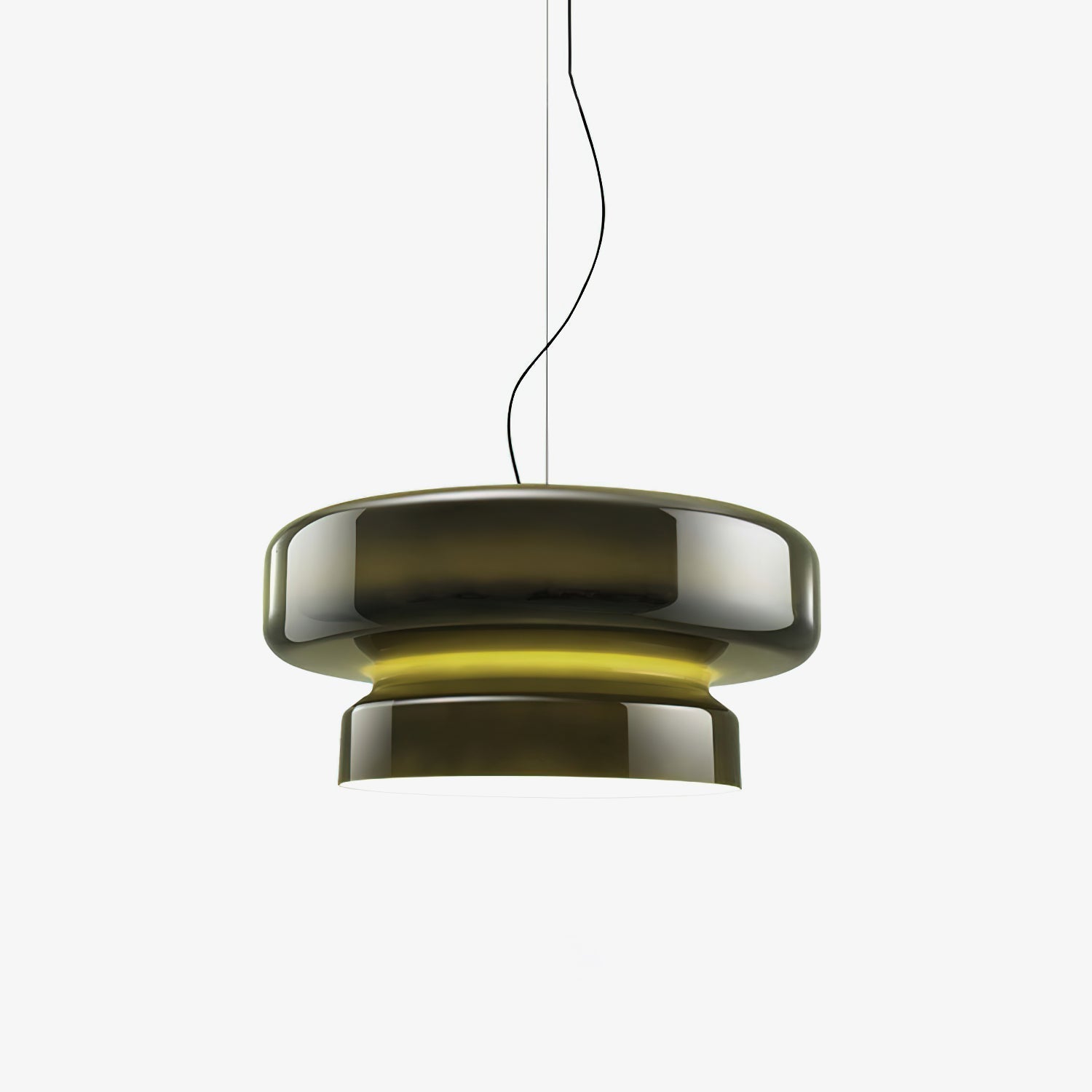 Retro Glass Pendant Light - Vintage Amber Hanging Globe Lamp