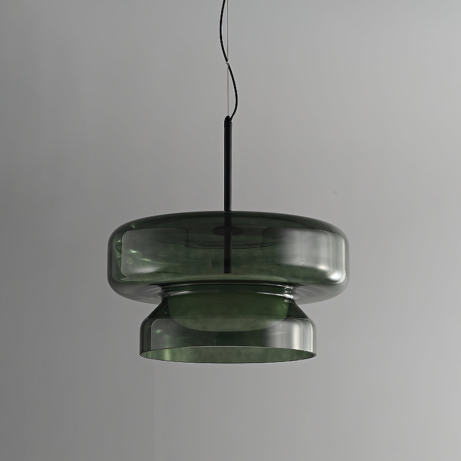 Retro Glass Pendant Light - Vintage Amber Hanging Globe Lamp